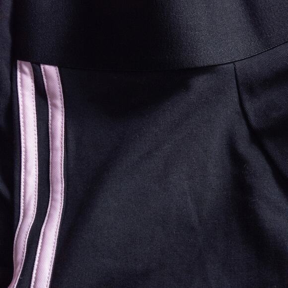 Adidas Tights Pink Stripe Black XS Mid Rise Full Length Athleisure NWT - Picture 4 of 9